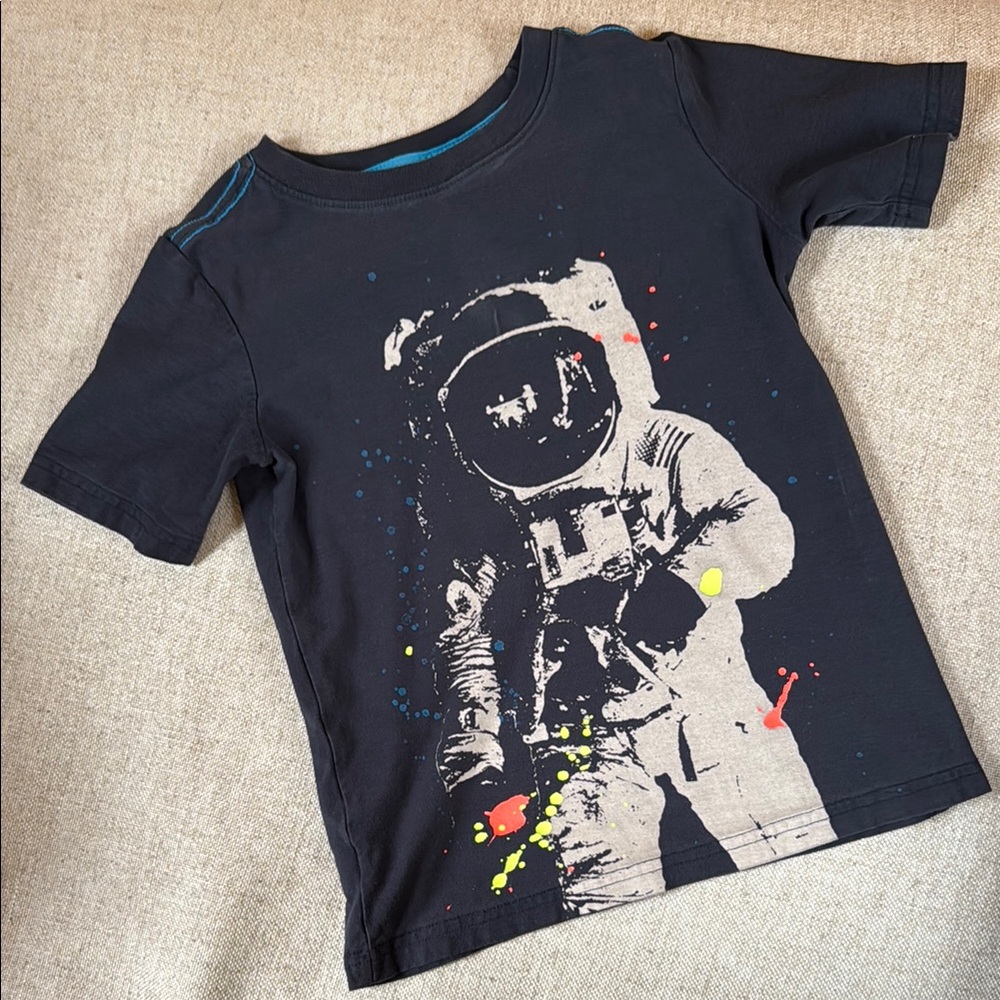 Astronaut Graphic Kids T-Shirt - Black
